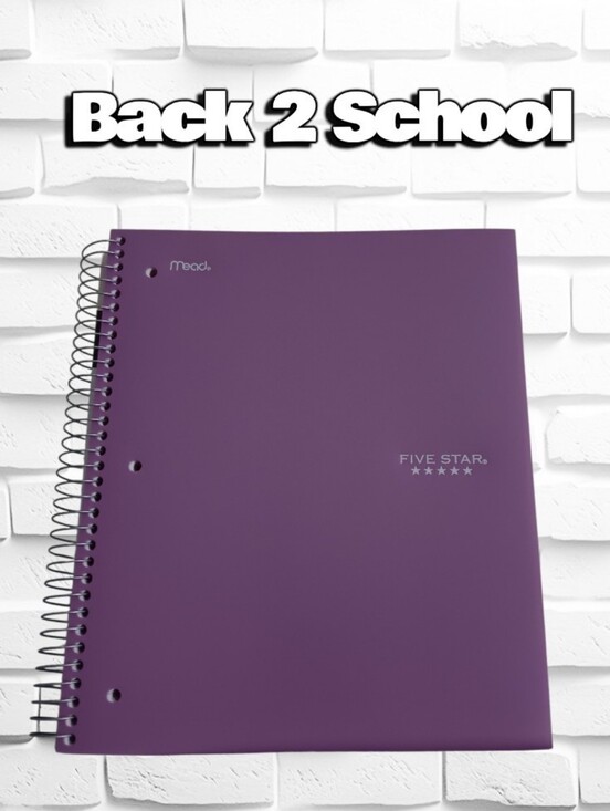 Mead Other - Five-Star 3 Subject Purple Notebook